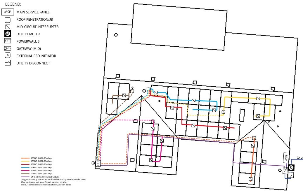 Planset Electrical Layout String Inverter
